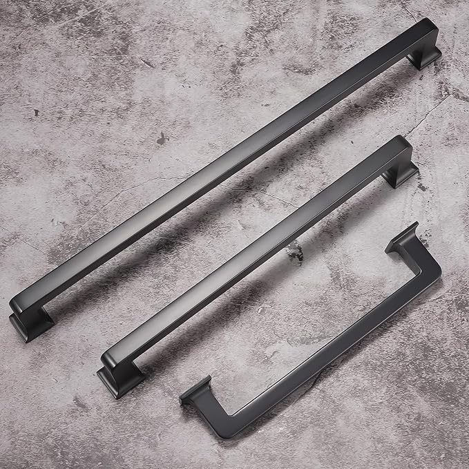 COTYKILEY 20 Pack 5 Inch(128mm) Matte Black Kitchen Cabinet Handles Black Cabinet Pulls Cabinet Door Handles Kitchen Cabinet Hardware Cupboard Drawer Pulls Dresser Handles