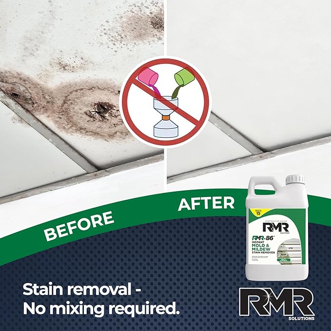 RMR-86 Instant Mold Stain and Mildew Stain Remover Spray - Scrub Free Formula, 2.5 Gallon (320 Fl Oz)