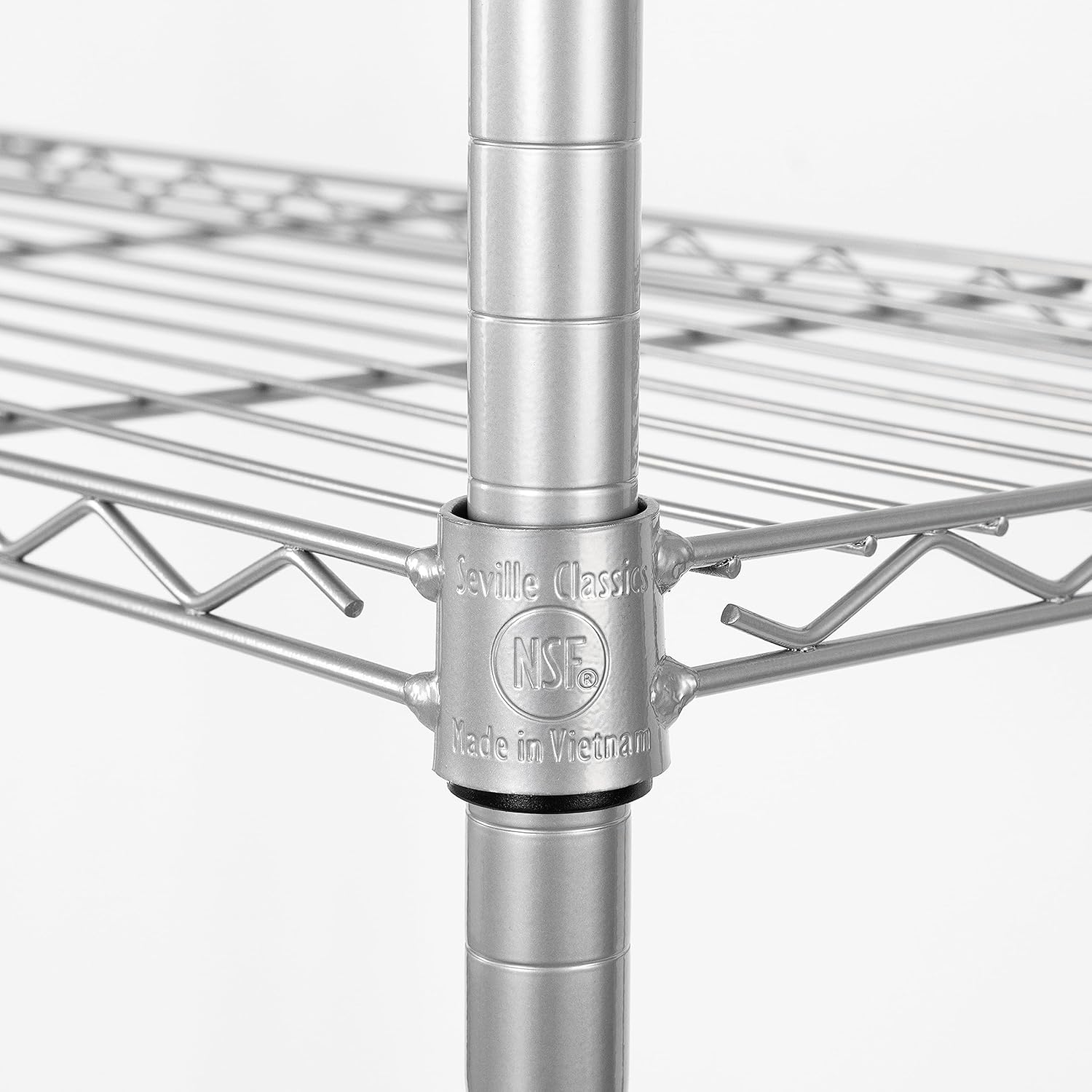 Seville Classics UltraDurable Heavy Duty NSF Solid Steel Wire Rack Storage Unit, Organizer for Garage, Warehouse, Office, Restaurant, Classroom, Kitchen, Silver, 5-Tier Shelving, 36" W x 14" D