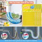 Drain Sticks Bio-Flow Drain Cleaner Sticks Lemon Scent Odor Remover for Sink Pipe Cleaning