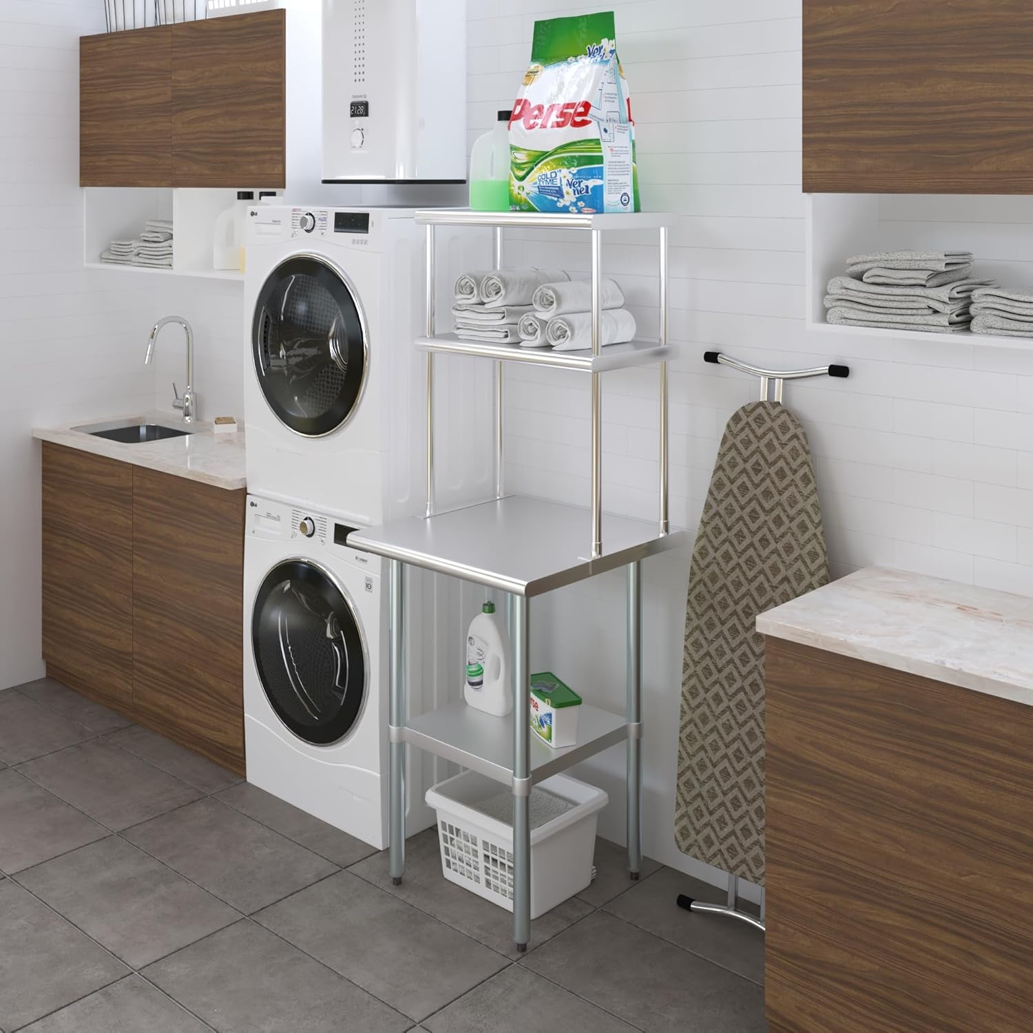 AmGood Double OverShelf Stainless Steel NSF - Many (72" Long x 14" Deep)