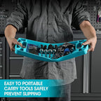 DURATECH Flexible Tool Tray, Silicone Tool Holder for Mechanics Storage, Heat and Chemical Resistant Tool Organizer for Automotive, Industry and Household(3pack blue)