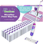 24 Pack Microfiber Power Mop Pads for Swiffer Power Mop only, Disposable Deep Clean Replacement Mopping Pads