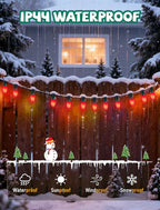 50 Pack C7 Red Christmas Light Bulbs, 5W Ceramic Incandescent Replacement Bulbs for Outdoor String Lights, C7 Christmas Night Light Bulbs for Porch Patio Garden Holiday Decor, E12 Intermediate Base