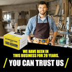 #9 x 2 1/2" Wood Screws by Grindy (300 Pack/2.6LBS) – Self-Drilling Deck Screws I Rust Resistant I Quick Drive & Fast Grip I for Cabinet, Furniture & Other Projects I Bit Included