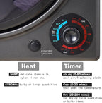 CTT 3.5 cu.ft Portable Dryer for Apartments,1500W Compact Dryer with 4 Drying Modes,120V Electric Dryers for Laundry, Apartments, RVs, Dorms, Black