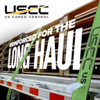 US Cargo Control 4" x 30' Winch Straps with D-Rings (2-Pack), 5,400 LBS Working Load Limit, Heavy Duty Flatbed Tie Downs, Green 4 Inch Straps for Flatbed Trailers, Trucks, and Cargo Securement