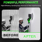 Drywall Sander, 2025 Upgraded 8-Amp Popcorn Ceiling Removal Tool with 7 Variable Speed 800-1800RPM, Drywall Sander with Vacuum Dust Collector with Extendable Handle, LED Light, 12pcs Sanding Discs