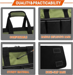 LLNDEI Heavy Duty Tool Bag, 15 Inch Portable Tool Organizer With 16-Pocket, Adjustable Strap & MOLLE System,Ideal Gift For Men & Fathers