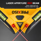 PREXISO Square Laser - 30Ft Flooring Laser Level, Tile Laser Line Projection, Angle 90° Magnetic Leveling Tool, Square Built-In 2 Bubble Vials With Wall Panel Stand for Installation, Construction