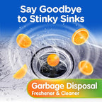 COMPAC HOME Plink Garbage Disposal Cleaner and Deodorizer, Air Fresheners for Garbage Disposal, Orange Scent, Home Cleaning Products for Kitchen Sink and Clogged Drains, 20 Count (Pack of 1)