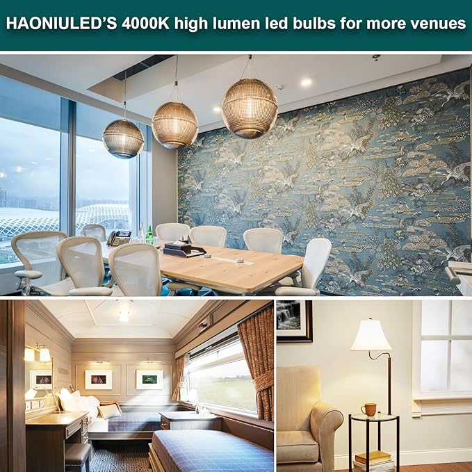 LED Light Bulbs A19 250 Watt Equivalent, Bright E26 LED Bulbs 3670LM Neutral White 4000K, 27W LED Corn Light Bulb Non-Dimmable 2-Pack