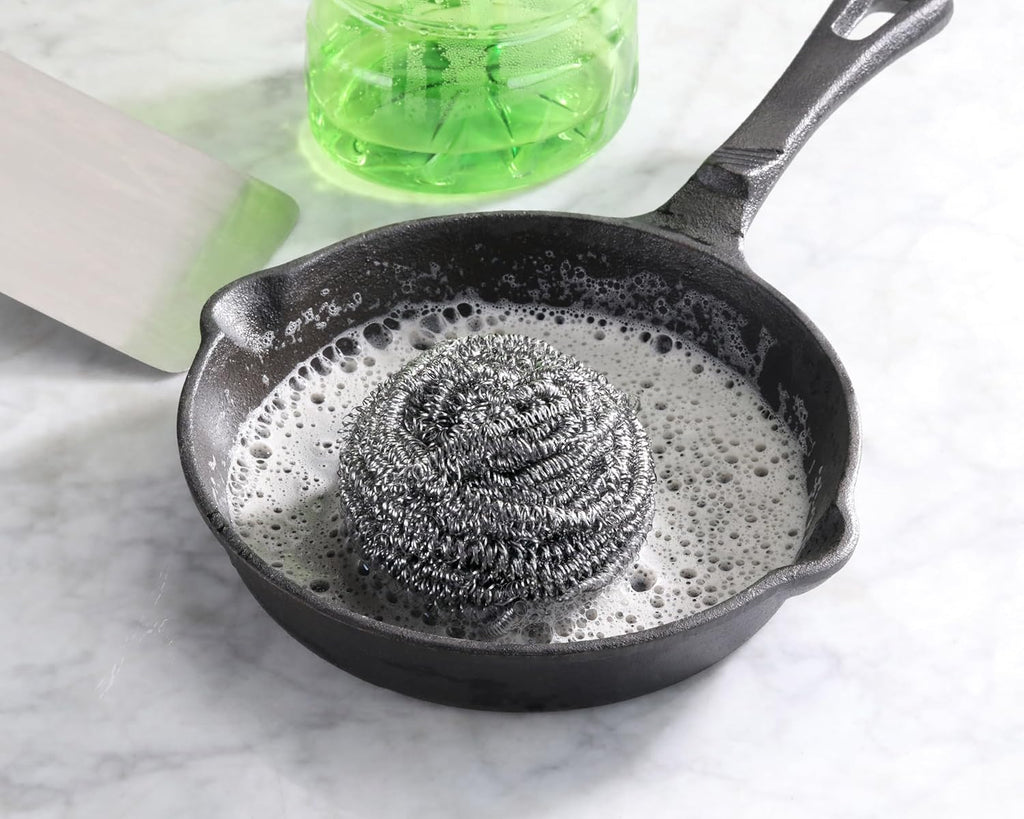 New Star Foodservice 54460 Extra Large (50 Grams) Stainless Steel Sponges Scrubbers, Set of 12