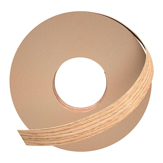 GSCIT Club Red Oak Edge Banding, 1 inch x 100ft roll of Veneer Edge Banding Pre-glued Flexible, Real Wood Tape Banding for Cabinet Repair Furniture Restoration, ZYKJ-1-100-RedOak