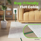 GEARit 360 Rotating Flat Plug Extension Cord with 3 Outlets (20ft, Green) 16AWG/13A 3 Prong Wire, Outlet Saver for Home Office Dorm Room Essentials, ETL Certified