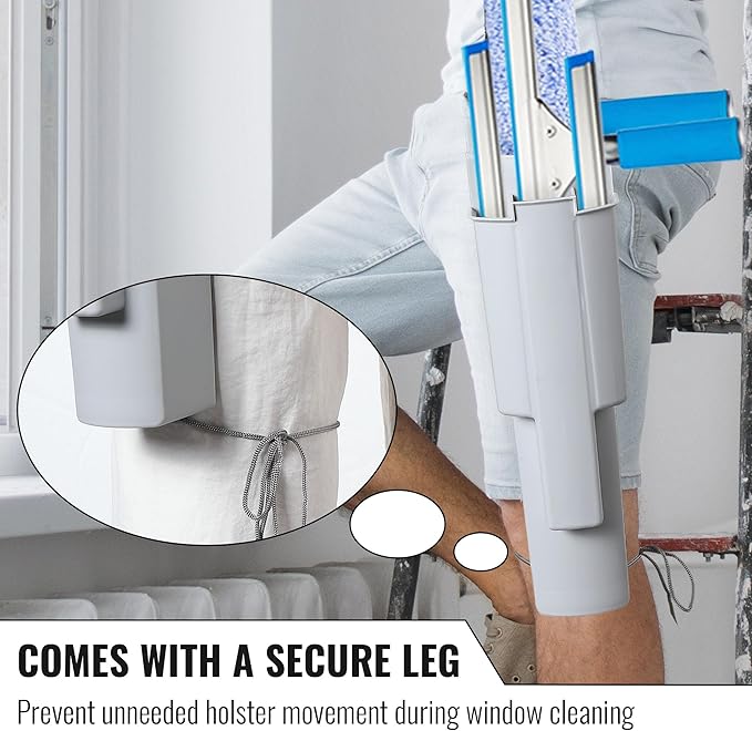 Feekoon Window Cleaning Holster with Belt, Detachable Side Bucket on a Belt, Squeegee Holder Tool Belt, Carry Multiple Tools on Your Waist, Window Cleaning Tools Kit Ideal for Window Cleaners