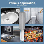 Toilet Bowl Cleaner Pumice Stone -Hard Water Stain Remover with Ergonomic Handle, Powerfully Removes Toilet Bowl Rings，Rust &Lime，Ideal for Toilet Brush/BBQ Grills/Sink/Pool/Bathroom【2Pack】