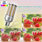 Radar Motion Sensor LED Light Bulbs, 32W Warm White 2700K 4000LM (300 Watt Equivalent) Auto Motion Detector Activated Dusk to Dawn Light for Stairway, Hallway, Porch, Garage, Driveway, Patio, 2 Pack