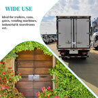 2 Pack Van Door Lock, 73MM Heavy Duty Solid Steel Hidden Shackle Padlock and Hasp Set Keyed Different, with 4pcs Keys and 80mm Screws for Vans, Trucks, Gates, Trailer