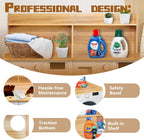 Royxen 2-Tier Washer Dryer Countertop,19.5" H Wood Washer Dryer Topper with Storage Shelf,Laundry Countertop Over Washer and Dryer, Universal Fit for Laundry Room Organization (Oak, 54" W X 27.5" D)