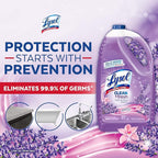 Lysol Multi-Surface Cleaner, Sanitizing and Disinfecting Pour, to Clean and Deodorize, Lavender and Orchard Essence, 144oz (Pack of 4)
