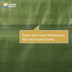 GUARD SHIELD Heavy Duty Tarp 10x20 Feet Green Multi Purpose Thick Waterproof Poly Tarp Cover 10mil