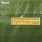 GUARD SHIELD Tarps Heavy Duty Waterproof 10x20 Feet Green Poly Tarp Cover Outdoor Thick UV Resistant Tarpaulin with Grommets 10mil (2-Pack)