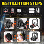 Full Face Gas Mask - Gas Masks Survival Nuclear and Chemical, Reusable Respirator Mask (6800+40mm & P-A-1)