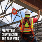 Malta Dynamics Warthog Comfort MAXX - Safety Harness for Construction – Fall Protection Equipment with Removable Belt and Lumbar Support, Side D-Rings, and Padding, OSHA & ANSI Compliant (L-XL)