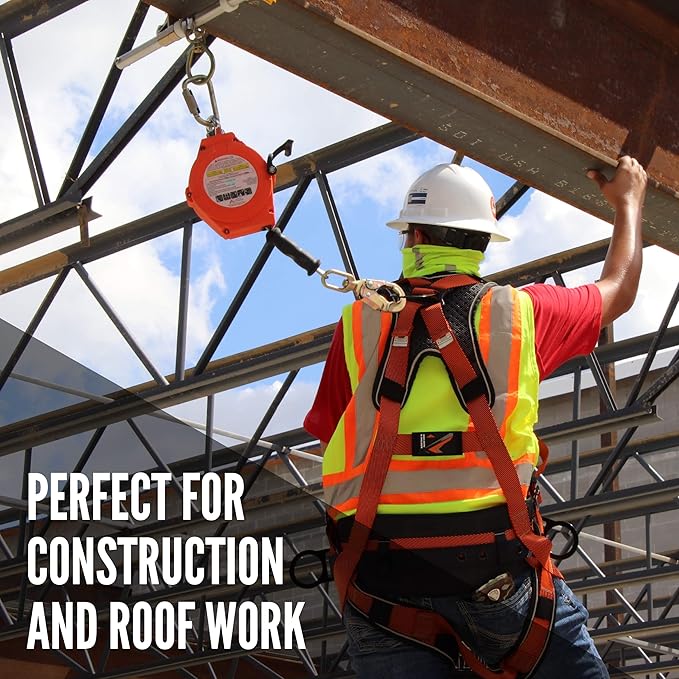 Malta Dynamics Warthog Comfort MAXX - Safety Harness for Construction – Fall Protection Equipment with Removable Belt and Lumbar Support, Side D-Rings, and Padding, OSHA & ANSI Compliant (XXL)