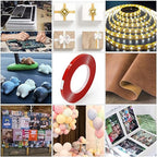 Double Sided Strong Adhesive Tape, 15mm x 15M x 0.5mm Thickness Clear Acrylic Adhesive, Transparent Tape for Laptop Cellphone LCD Screen Repair Plastic Metal Glass DIY