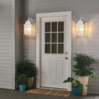 Dusk to Dawn Outdoor Lighting Fixtures - Sensor Exterior Lights, White Porch Lights, Waterproof Wall Lanterns for Garage, Front Door
