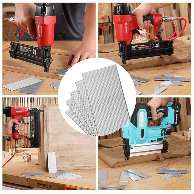 WORKPRO 2-Inch 18 Gauge Brad Nails, 6000 Count Universal Brad Nails for Pneumatic, Electric Brad Nailer