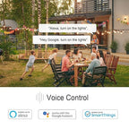 Minoston Outdoor Outlet, WiFi Smart Plug in Energy Monitoring, 2.4Ghz Wi-Fi Plugs, Compatible with Alexa and Smart Life, IP65 Waterproof Outlet 15A (MP22WP)