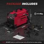 ARCCAPTAIN MIG Welder 200A, Upgraded 6 IN 1 Welding Machine 110V/220V Flux Core MIG/Gas MIG/Lift TIG/Stick Welding/Spool Gun MIG/Spot Multiprocess Welder with Synergy, Burn Back Adjustment, Inductance