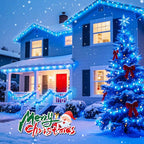 Brightown C9 LED Replacement Christmas Bulbs, 25 Pack Blue and White Shatterproof C9 Bulbs, Waterproof Commercial LED Holiday Bulb for Christmas String Light, E17 Intermediate Base, Dimmable