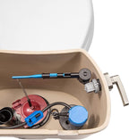 Fluidmaster 698 Universal Premium Toilet Tank Lever In Brushed Nickel, Contemporary Toilet Handle With Adjustable Arm