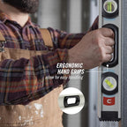 CHANNELLOCK 24-Inch, Professional-Grade Magnetic Aluminum I-Beam Level with 3 Vials, 5100-0024M