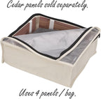 Household Essentials 3321-1 Cedarline Natural Cotton Canvas Zippered Sweater Bag | Storage Bag for Closets and Under the Bed | 2-Pack