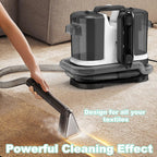 Portable Carpet & Upholstery Cleaner, Deep Cleaning for Rugs, Couch, Car Interiors Stains, Pet & Family Friendly, 120V