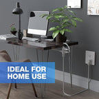 3 Prong Power Extension Cord with Multiple Outlets 4 FT, 16/3 Gauge Multi 3 Outlet Wire, 90 Degree Angled Male Plug, 16 AWG Grounded Wire (13A 125V 1625W), ETL Listed, White Cable with 25 Cable Ties