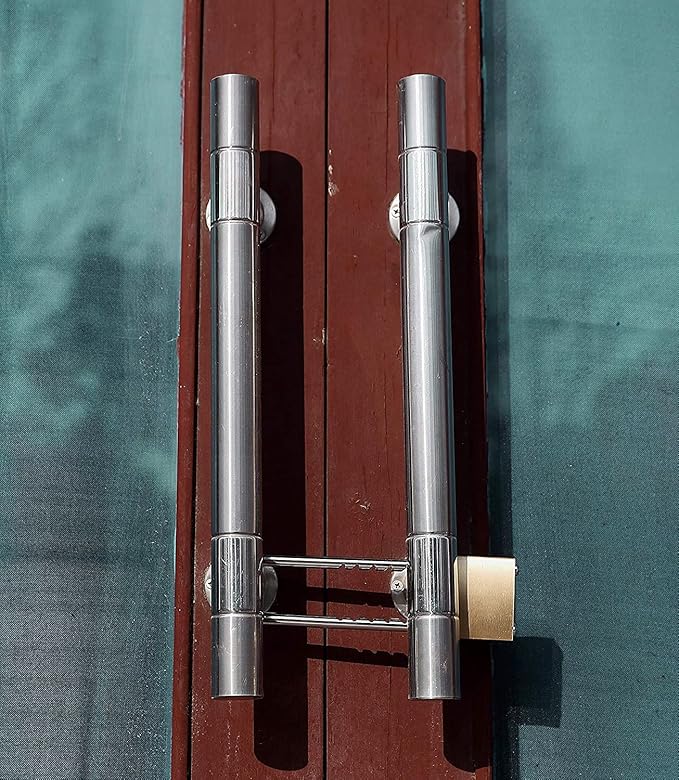 Solid Brass Outdoor Padlocks, 2 inch Wide Body, 2 Pack Keyed Alike Locks with Removable Adjustable-Length Shackle