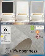 Motorized Blinds with Remote Cordless Automatic Motorized Shades Custom Blinds for Windows Smart Curtains Compatible with Alexa Google Home(Solar Beige,W28 x H72in)