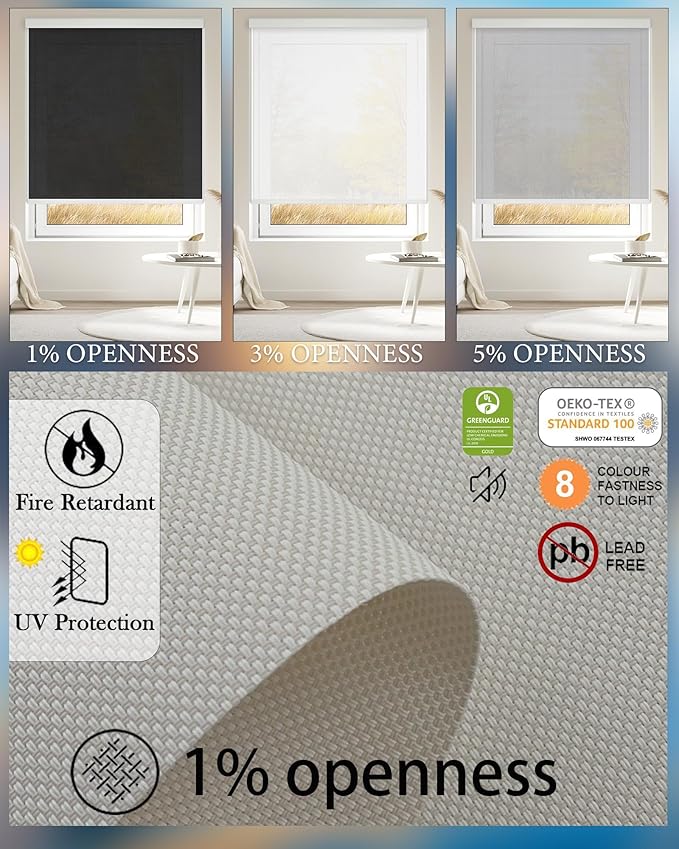 Motorized Blinds with Remote Cordless Automatic Motorized Solar Shades Custom Light Filtering Blinds for Windows Smart Curtains Compatible with Alexa Google Home(Solar,Beige)