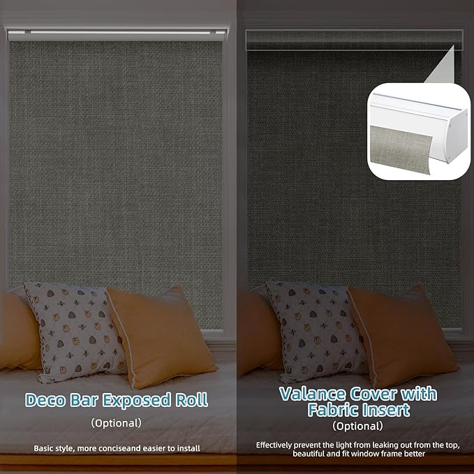 SmartWings Motorized Smart Blinds with Remote, Custom Automatic 100% Blackout Roller Shade Compatible with Alexa/Homekit/Google, Electric Smart Blinds for Indoor Windows, Vigor Sage