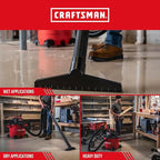Craftsman CMXEVBE17595 16 Gallon 6.5 Peak HP Wet/Dry Vac, Heavy-Duty Shop Vacuum with Attachments