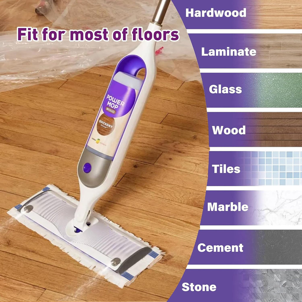 Funtin Power Mop Pads for Swiffer PowerMop, Thickened Unscented Disposable Mopping Refills, Dry & Wet Use for Floor Cleaning, 40 Pads ONLY