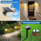 Solar Spot Lights Outdoor 6 Pack, [46 LED/3 Modes] Solar Landscape Spotlights Waterproof, 2-in-1 Auto On/Off Solar Powered Lights for Outside Yard Garden Wall Pathway(Warm White)