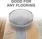 X-Protector Furniture Cups - 4 PCS 2.2" - Non Slip Furniture Pads for Hardwood Floors - Transparent Floor Protectors - Bed Stoppers to Prevent Sliding - Keep Furniture from Sliding on Floor! (Round)