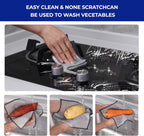 50 PCS 3-Layer Non-Scratch Multipurpose Steel Wire Dishcloths - Reusable Quick-Dry Odor-Free Scrub Cloths for Dishes, Kitchen Cleaning Cloths for Cookware, Sinks, Stove Tops(7.87X7.87)